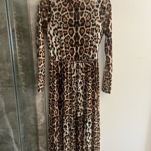 Dressed in LALA Leopard Long Sleeve Dress